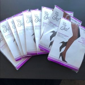 9 Pairs Plus Size Control Top Pantyhose